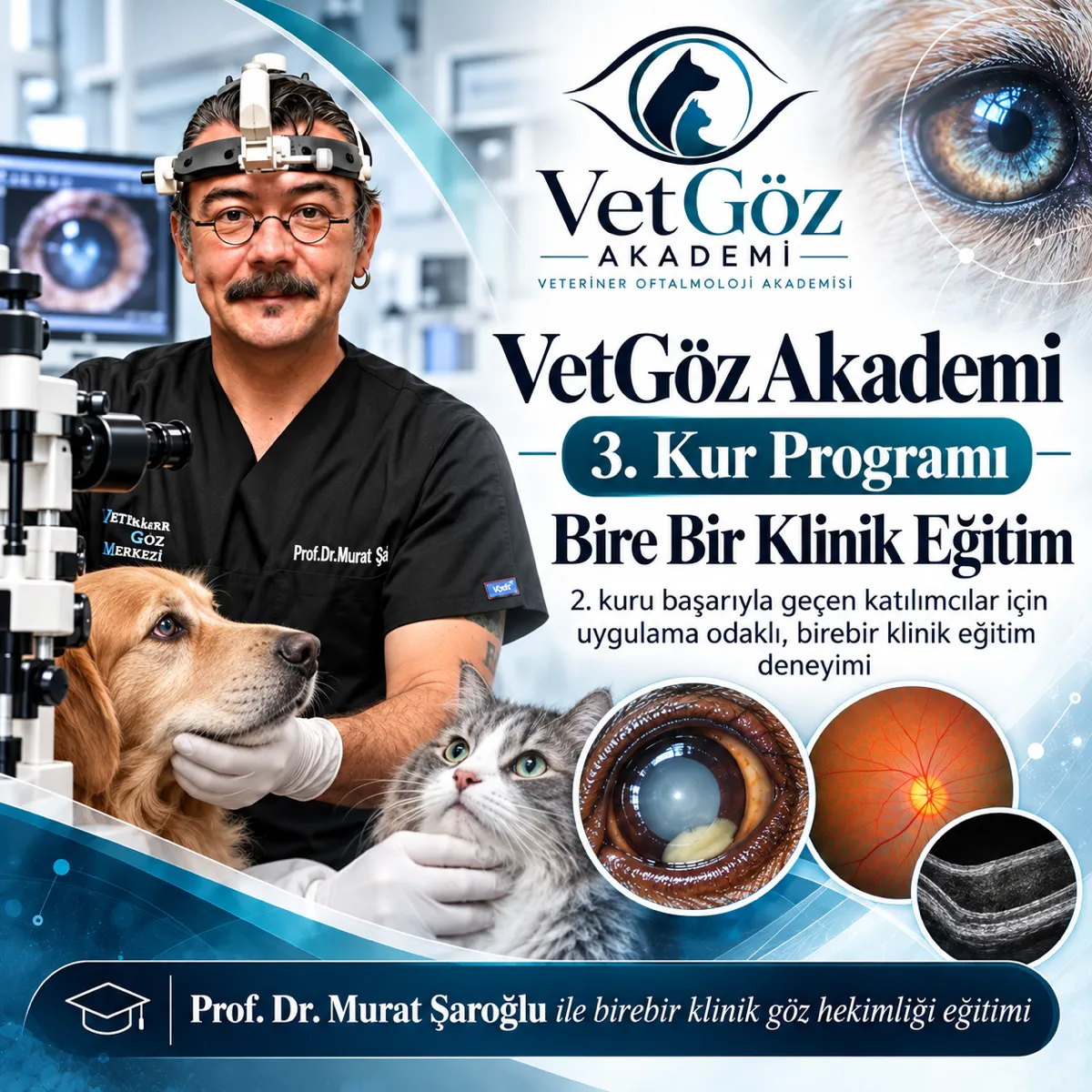 VetEye Academy course poster — Level 3: One-on-One Clinical Training